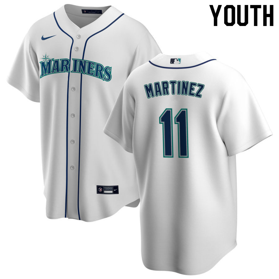 Nike Youth #11 Edgar Martinez Seattle Mariners Baseball Jerseys Sale-White - Click Image to Close